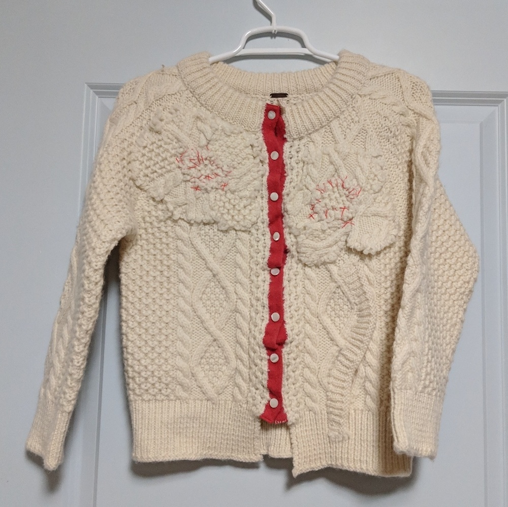 Free People shrunken-fit fisherman's cardigan